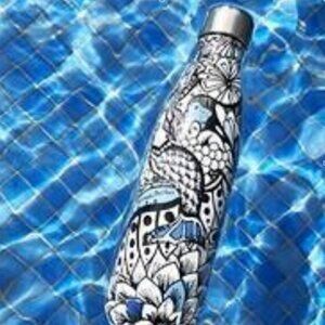 Starbucks S’well Stainless Mermaid Water Bottle by Artist Kelsey Montague
